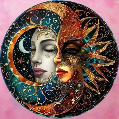 Boho-Kunst – Sun & Moon Mandala