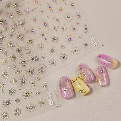 Glitzer Stern Nail Sticker