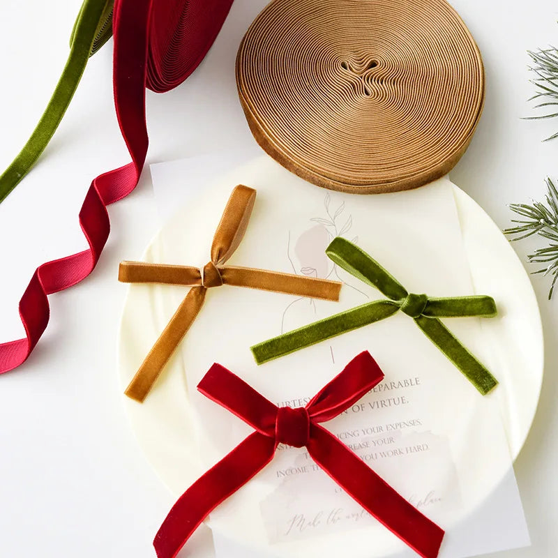 Samtband – Edle Weihnachtsdekoration