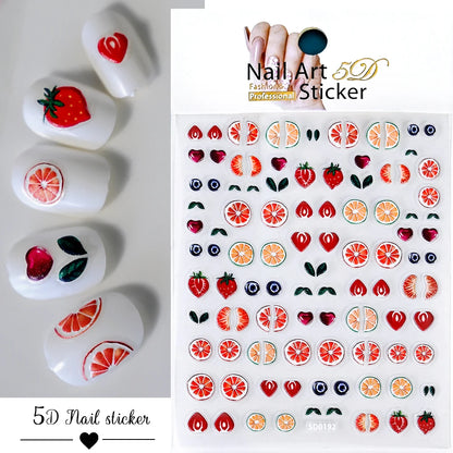 Nailsticker – Florale Reliefkunst
