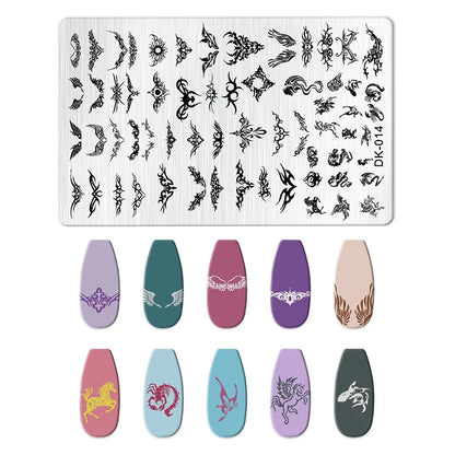 Nailart-Stempelplatte –  grenzenlose Designs - sunny.side-Productions