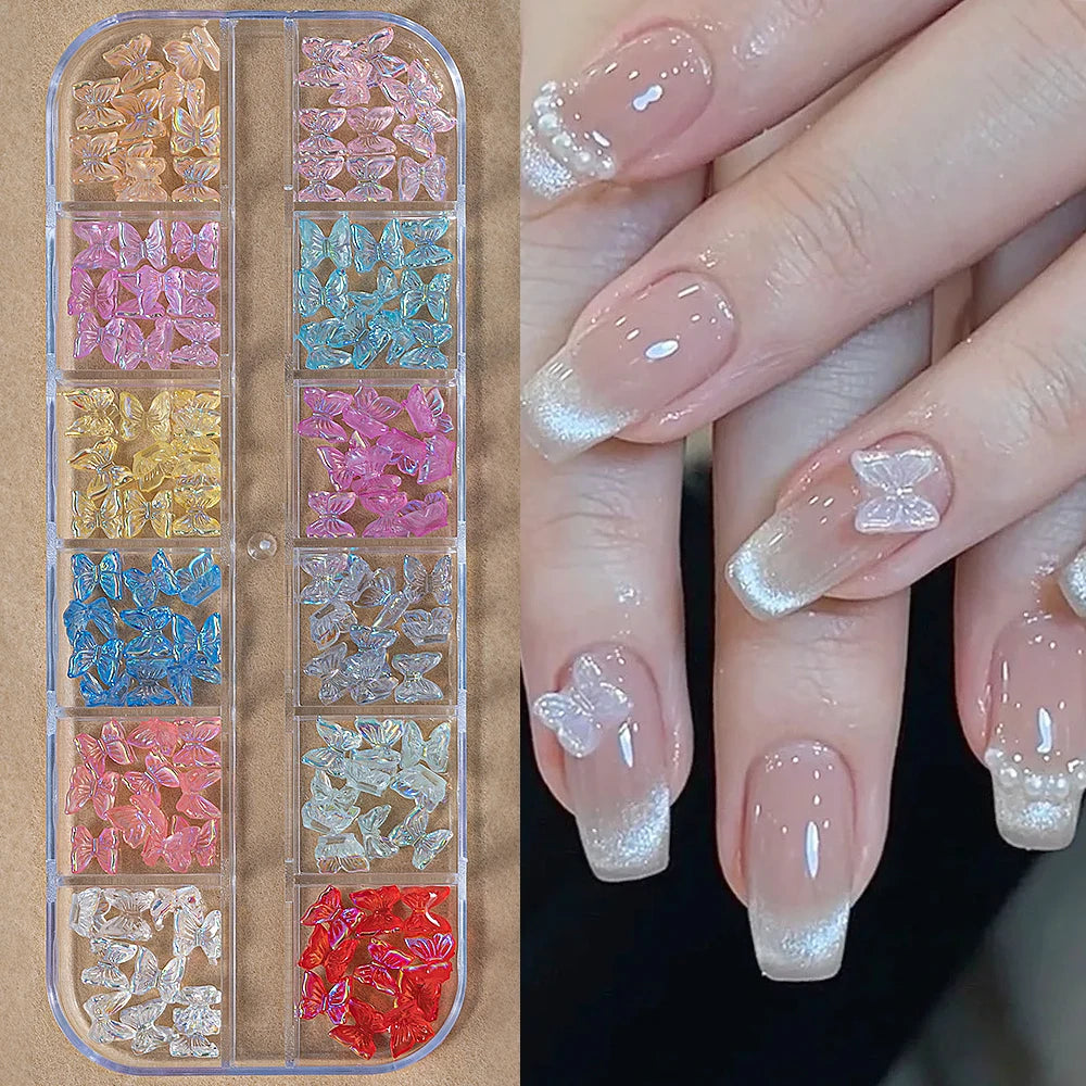 Nature Nail Charms – Metallic Deko