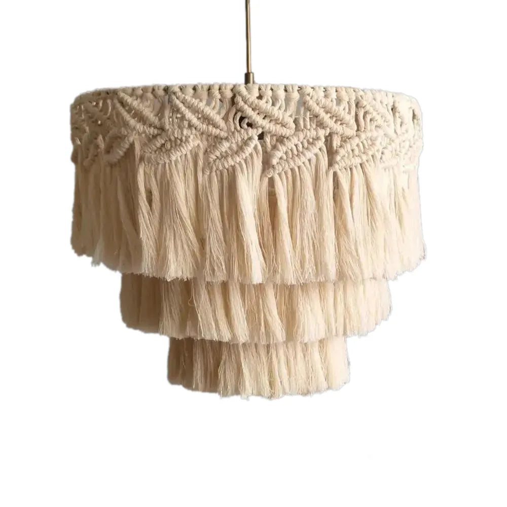Makramee-Quastenlampe – Boho-Charme - sunny.side-Productions