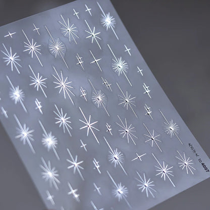 Glitzer Stern Nail Sticker