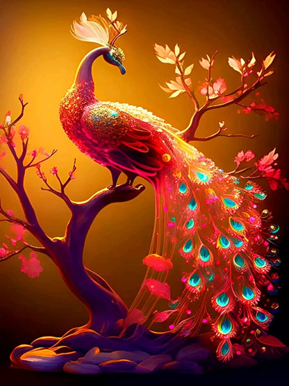 DIY Diamondpainting- Goldener Pfau