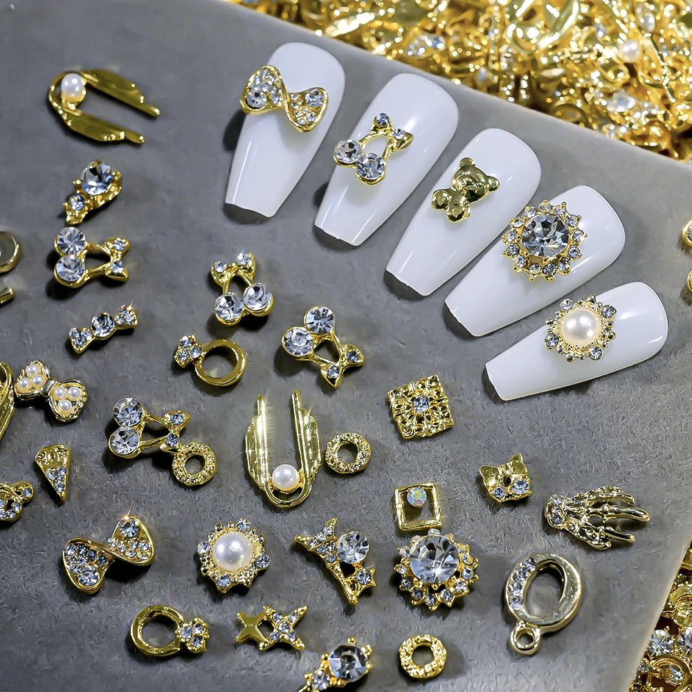 Luxus Nail Charms – Gold & Silber