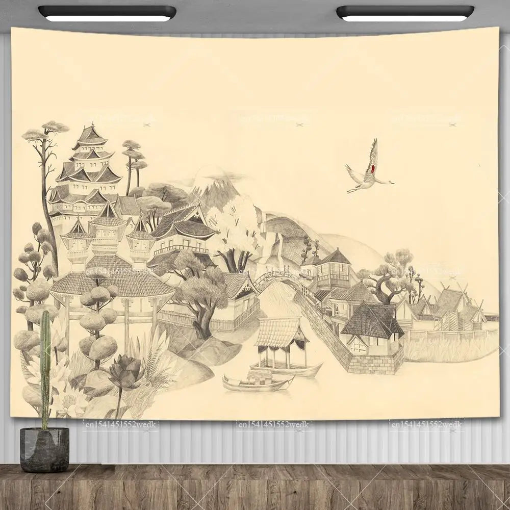 Vintage Aquarellkunst – Ruhe & Ästhetik