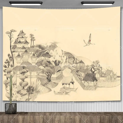 Vintage Aquarellkunst – Ruhe & Ästhetik