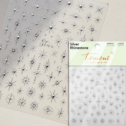 Glitzer Stern Nail Sticker