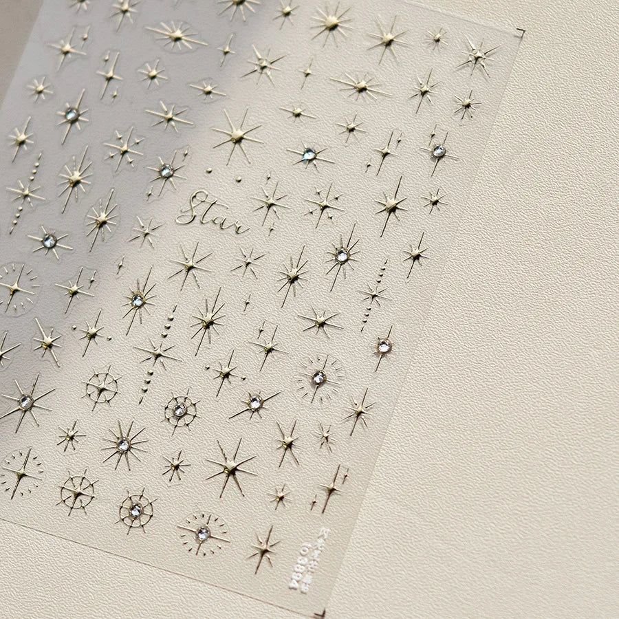 Glitzer Stern Nail Sticker