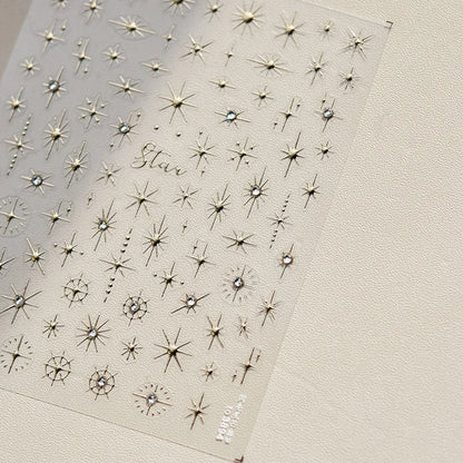 Glitzer Stern Nail Sticker