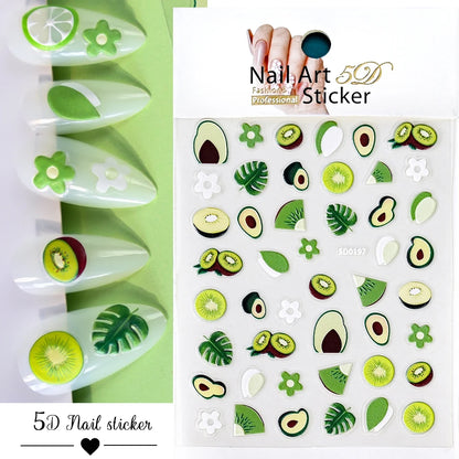 Nailsticker – Florale Reliefkunst