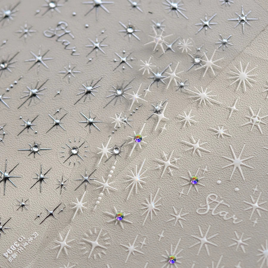 Glitzer Stern Nail Sticker