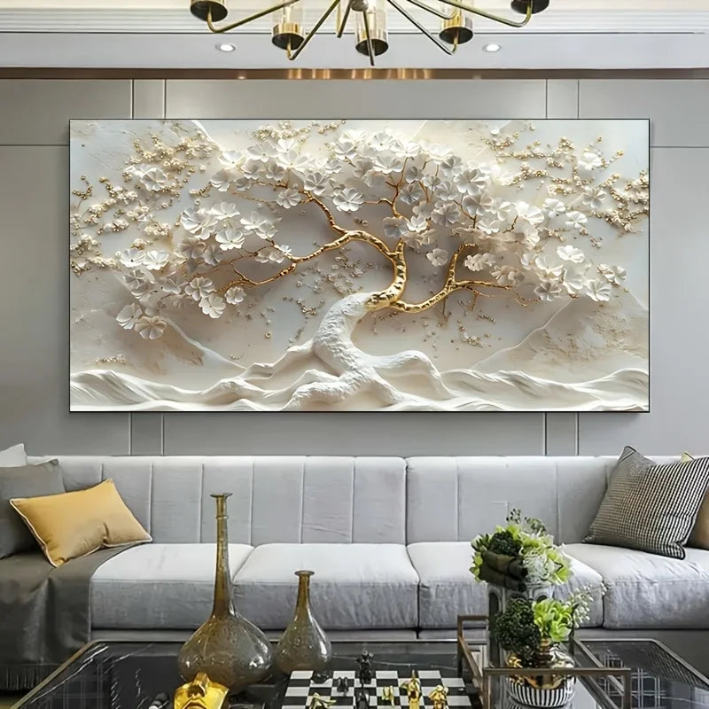 3D-Leinwand – Golden Tree Elegance