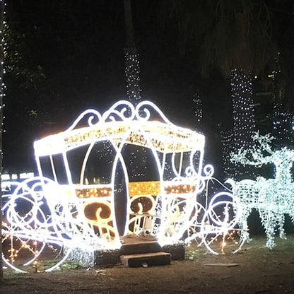 LED Pferdekutsche – Outdoor Weihnachts-Skulptur