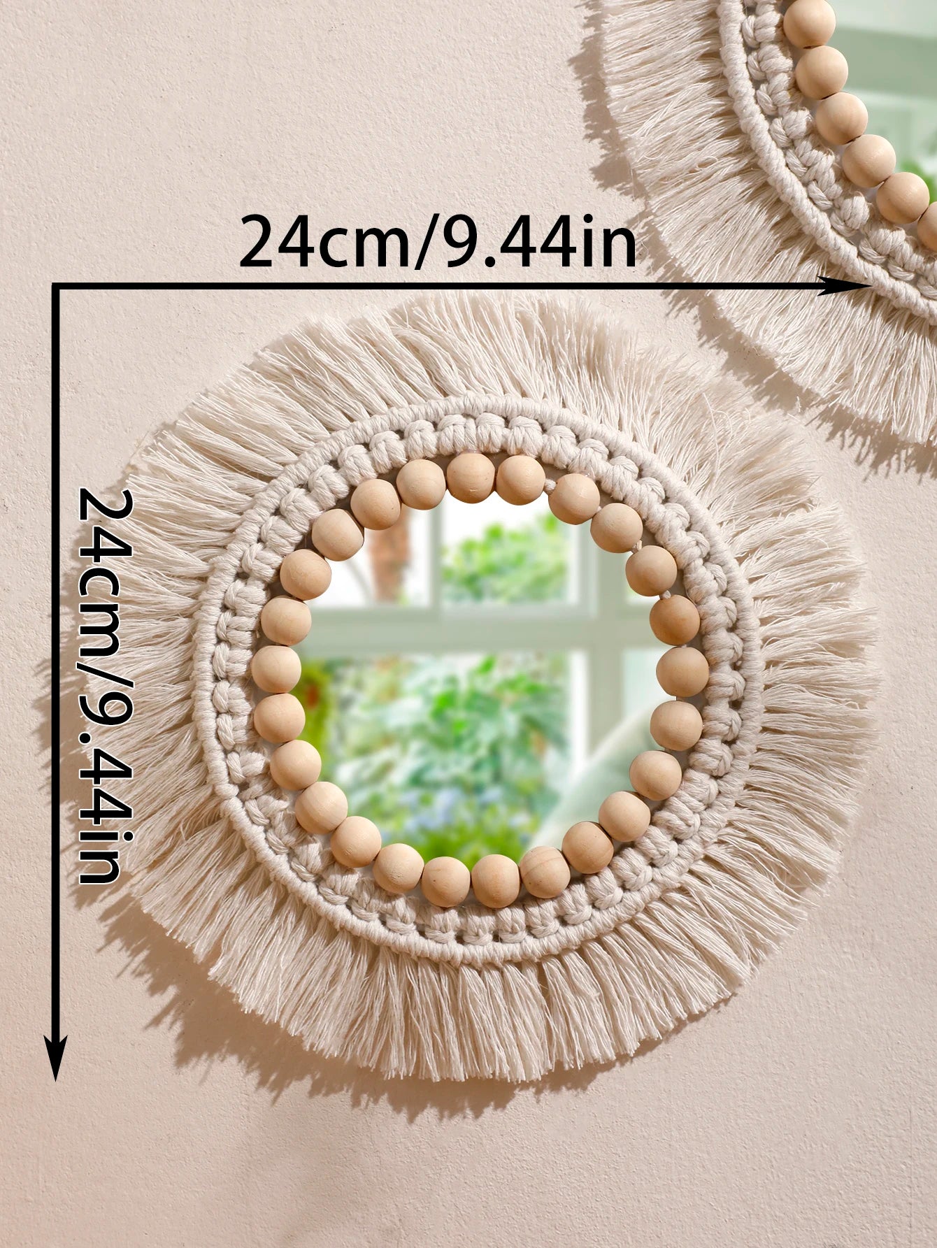 Makramee-Wandspiegel – Boho-Charme