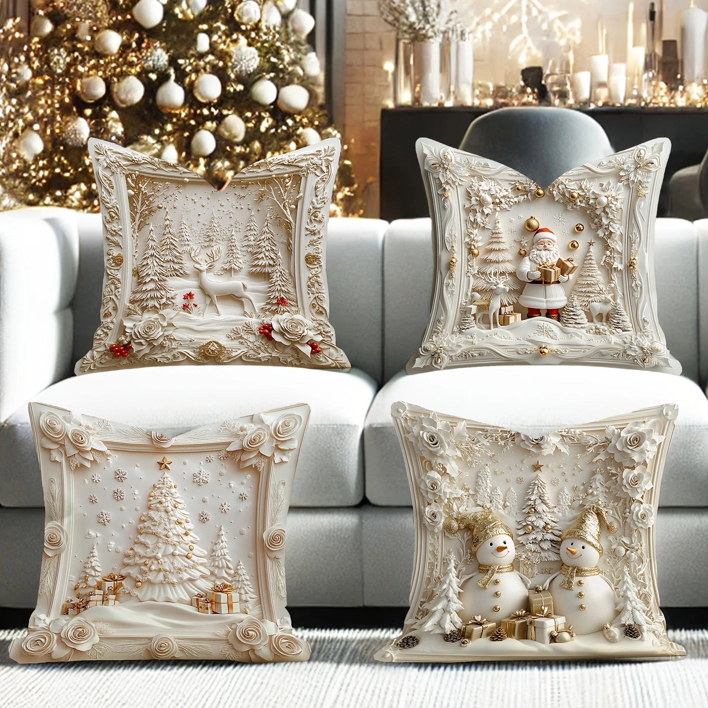 Weihnachts Kissenbezüge – Edle Winter Motive