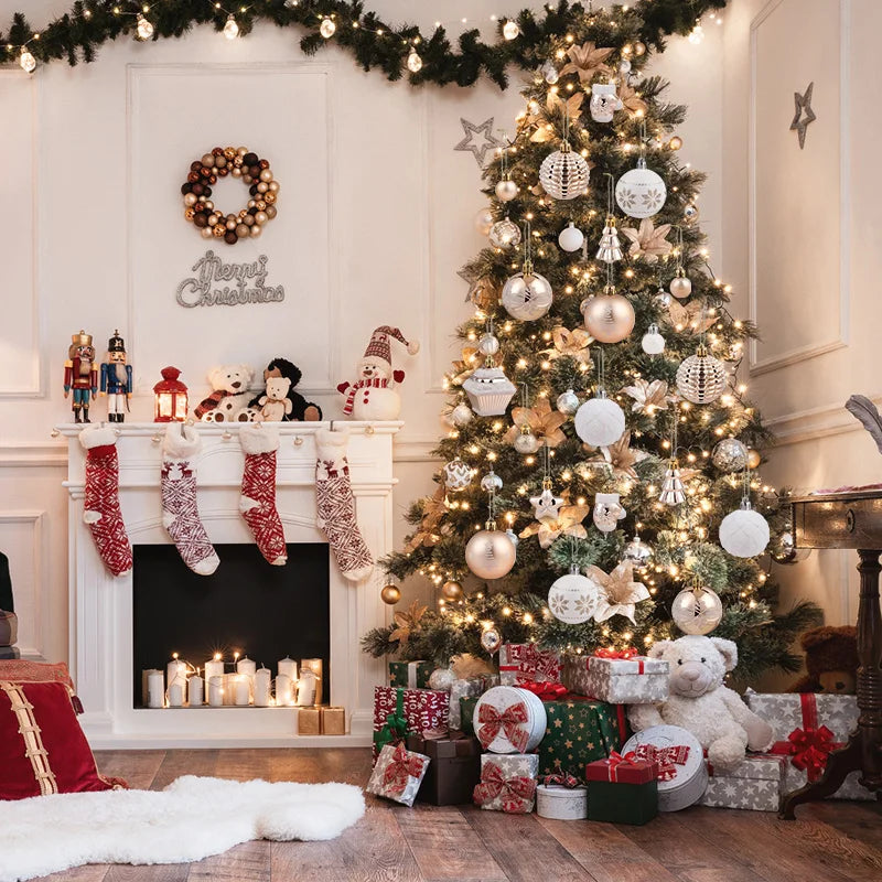 Weihnachtskugeln – Champagner Eleganz