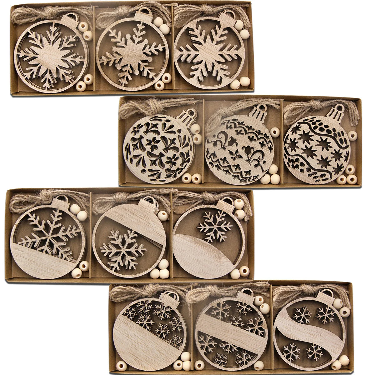 Weihnachten Anhänger – Schneeflocken Kugelform