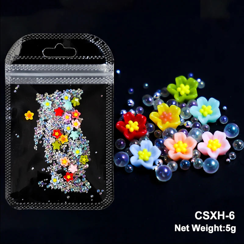 Acryl-Blumen Nail Art