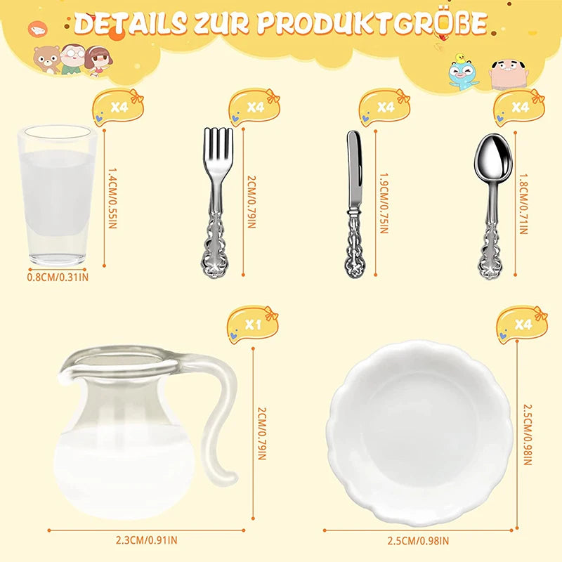 Wichtel Geschirr Set – Miniatur Zubehör