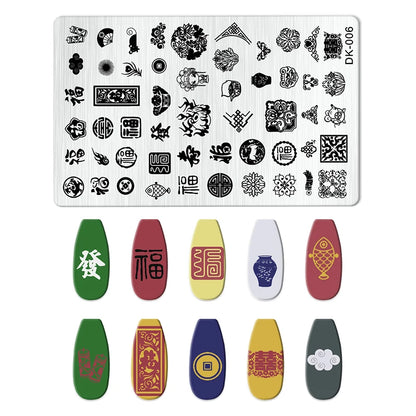 Nailart-Stempelplatte –  grenzenlose Designs - sunny.side-Productions