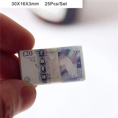 Miniatur Spielgeld – Euro & US Dollar