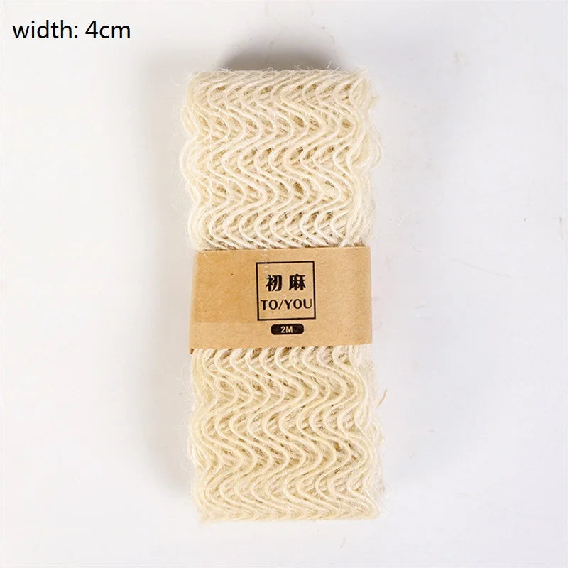 Juteband mit Spitze – Weihnachtsdekoration