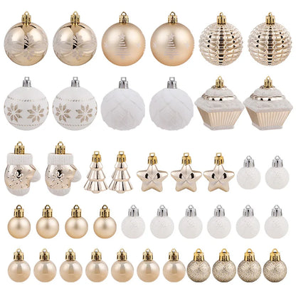 Weihnachtskugeln – Champagner Eleganz