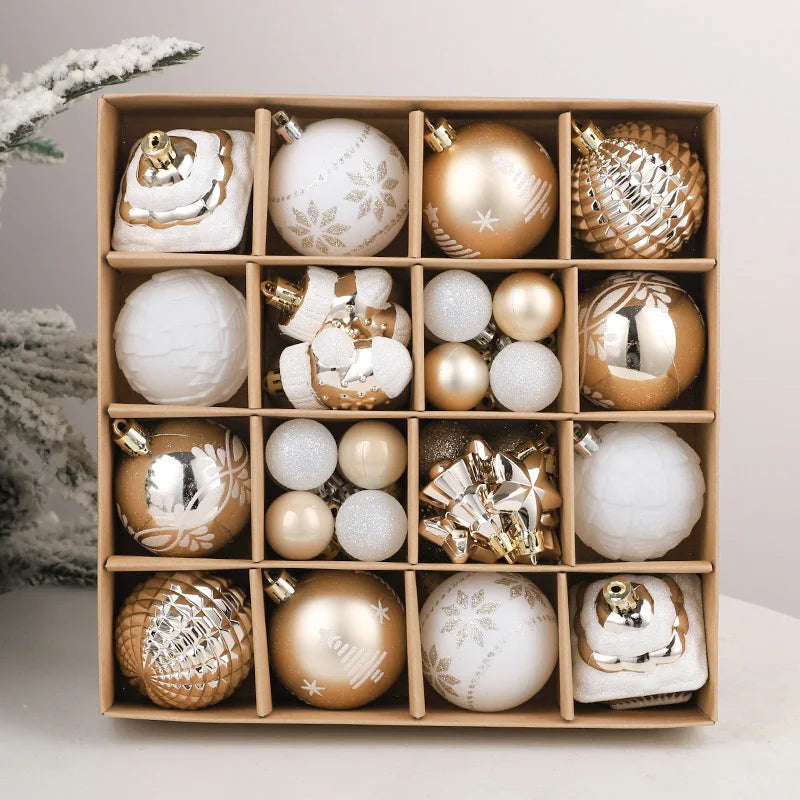 Weihnachtskugeln – Champagner Eleganz