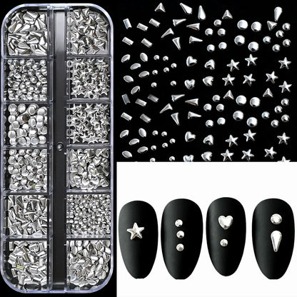 Nature Nail Charms – Metallic Deko