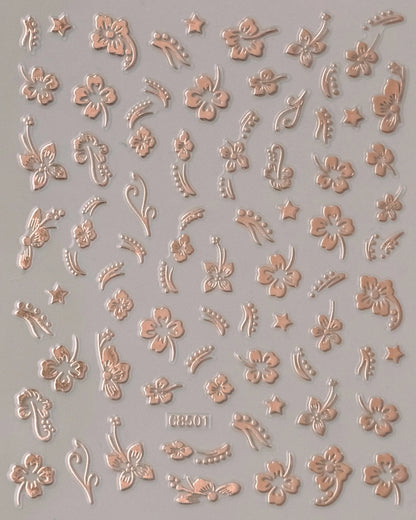 Nailsticker – Florale Reliefkunst